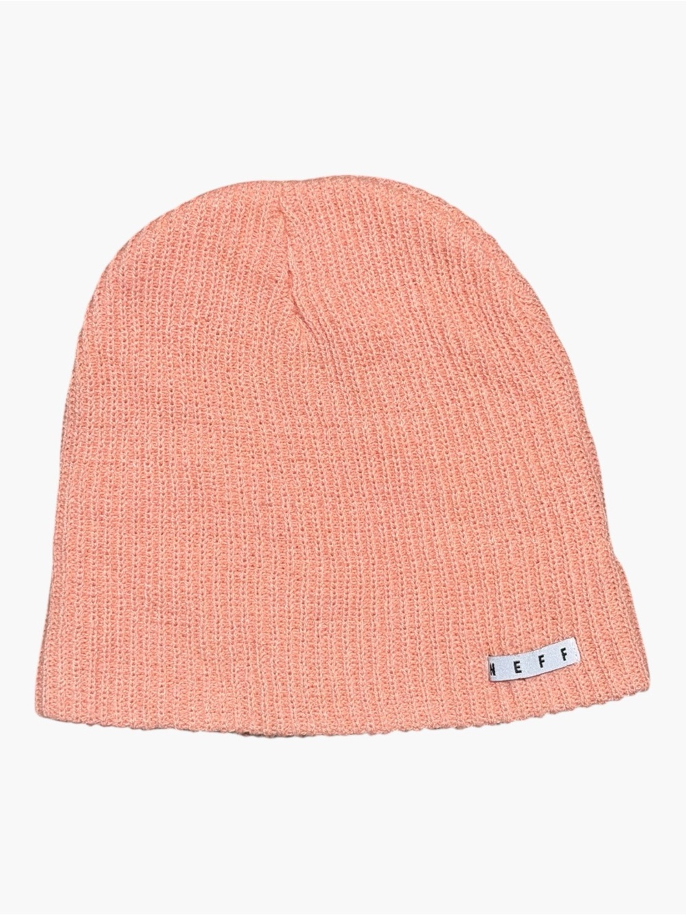 Neff Daily Beanie One Size Peach Coral Ribbed Knit Slouchy Skate Streetwear Hat
